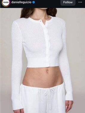 GUIZIO - White Viola Cardigan